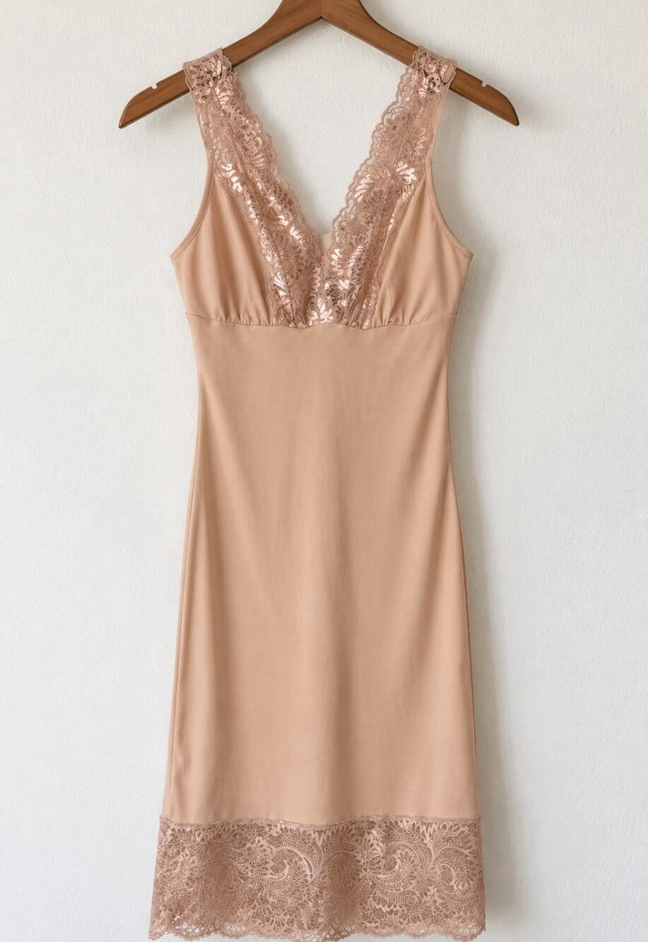Commando Sexy + Smooth Slip Dress SS301 Rose Lace Size M NWT MSRP $118